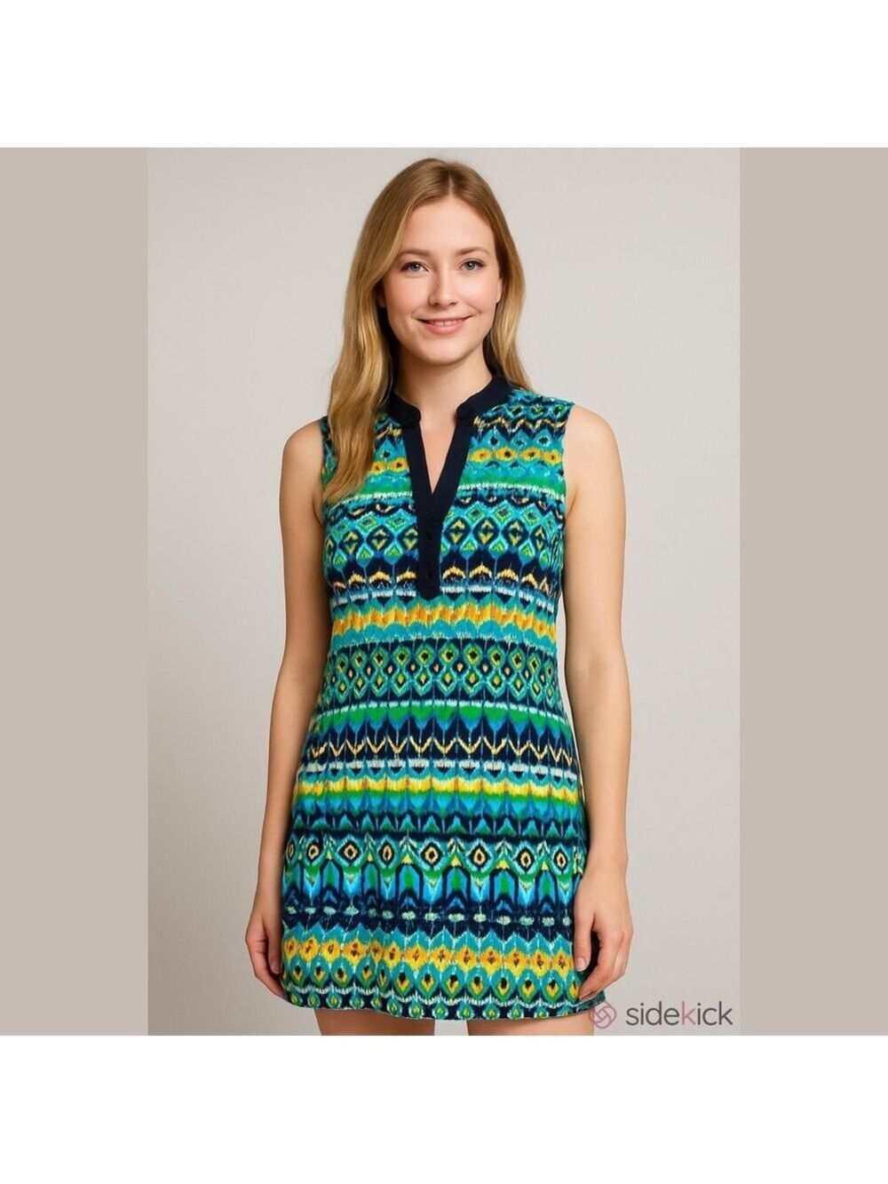 Anthropologie Hutch Boho Sleeveless Dress Geometric Design Women's Small *